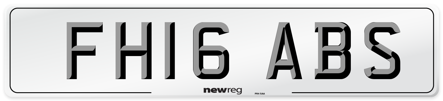 FH16 ABS Number Plate from New Reg